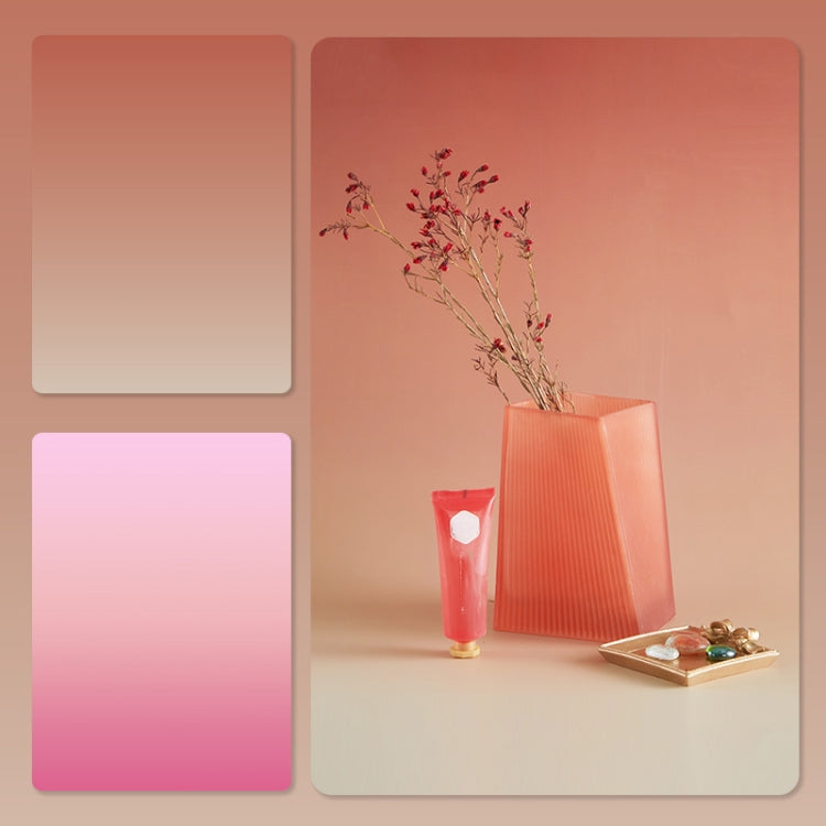 57 x 87cm Double-sided Gradient Background Paper Atmospheric Still Life Photography Props(Orange Meat +Pink) - Gradient Color by buy2fix | Online Shopping UK | buy2fix