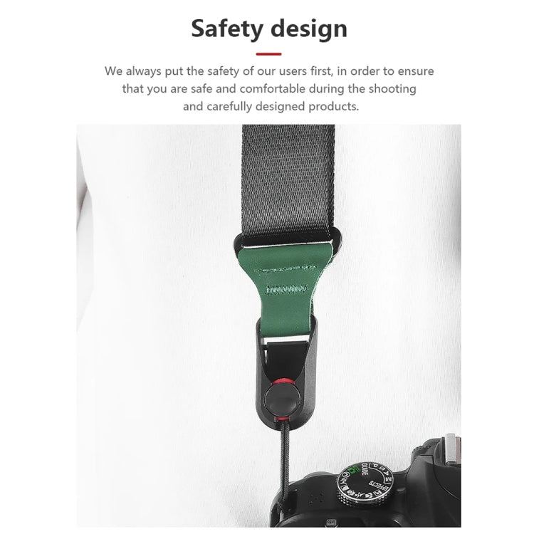 Quick Release Mirrorless Camera Crossbody Strap SLR Camera Decompression Halter Strap(Black+Green) - Camera Strap by buy2fix | Online Shopping UK | buy2fix