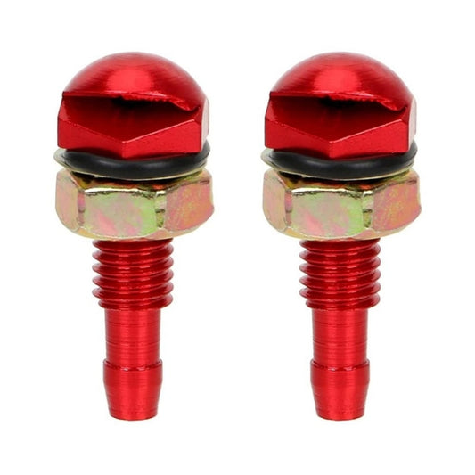 2pcs /Set Automotive Glass Washer Sprayer Aluminum Cap Nozzle(Red) - Windscreen Wipers by buy2fix | Online Shopping UK | buy2fix