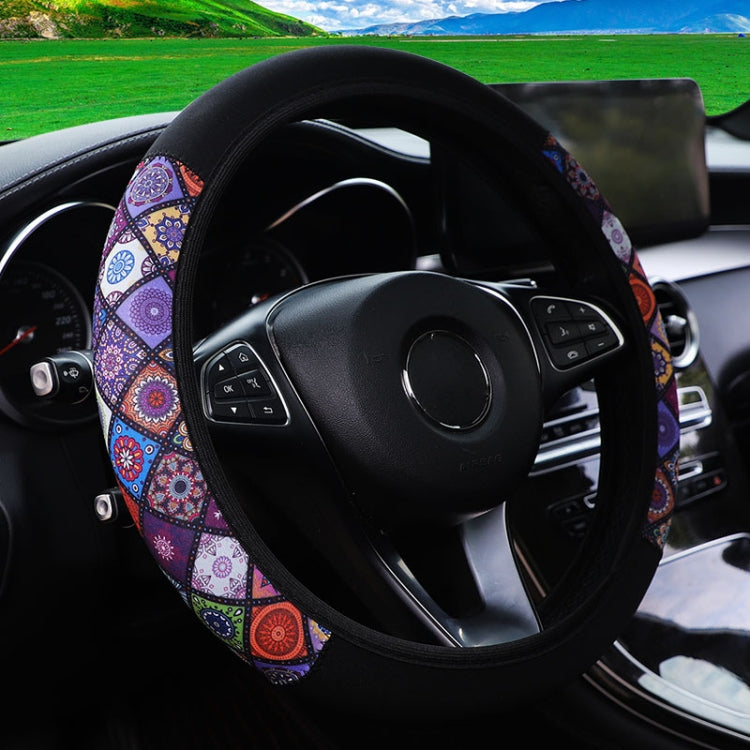 Color-blocked Neoprene Elastic Steering Wheel Cover Without Inner Ring(Random Pattern Delivery) - Steering Wheel Accessories by buy2fix | Online Shopping UK | buy2fix