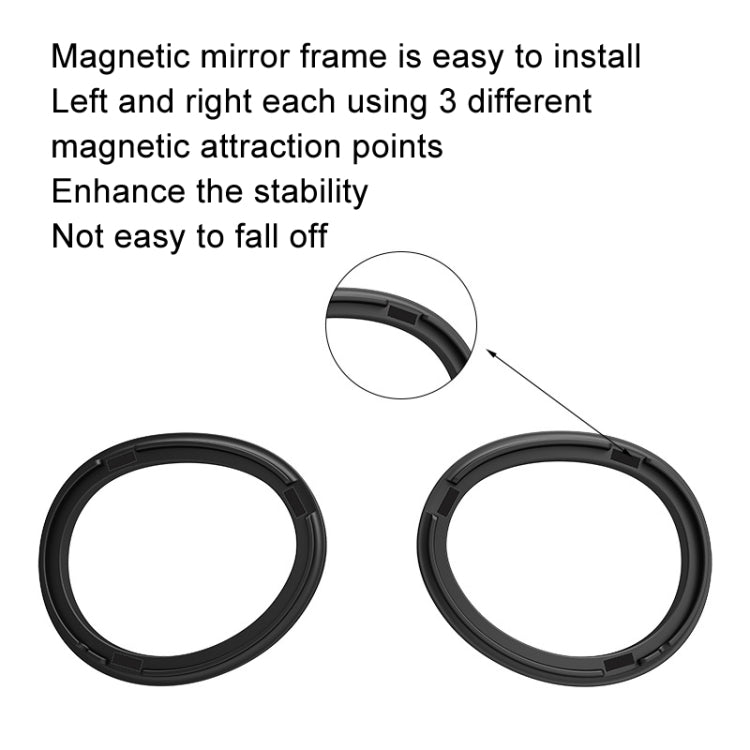 For Apple Vision Pro Magnetic Frame VR Glasses Smart Accessories, Style: 1.56 Refractive Index Frame+0-200 Degree Anti-blue Light Lens - VR Accessories by buy2fix | Online Shopping UK | buy2fix