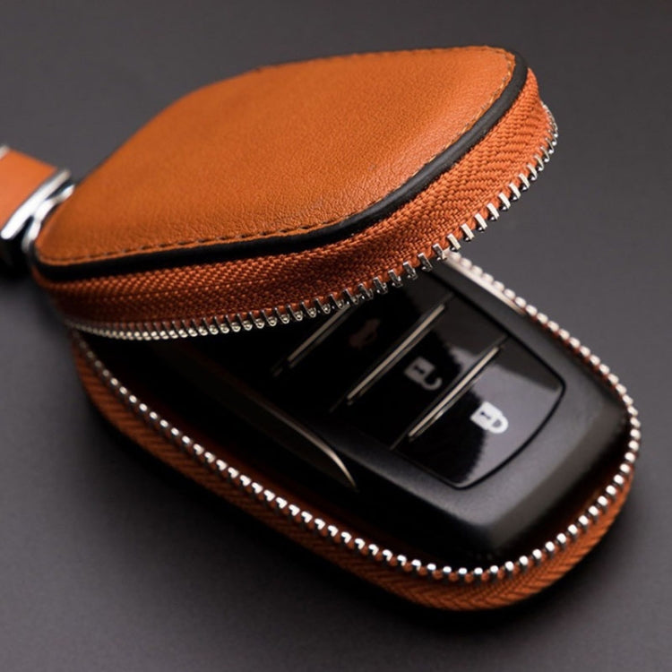 Leather Men Multifunctional Car Key Bag Large Capacity Universal Waist Hanging Key Storage Bag(Brown) - Car Key Cases by buy2fix | Online Shopping UK | buy2fix