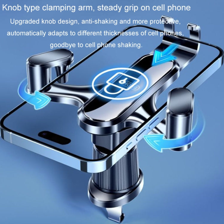 BUDK Triangle Gravity Sensor Car Phone Bracket Car Air Vent Navigation Holder, Model: Hook Model - Car Holders by BUDK | Online Shopping UK | buy2fix
