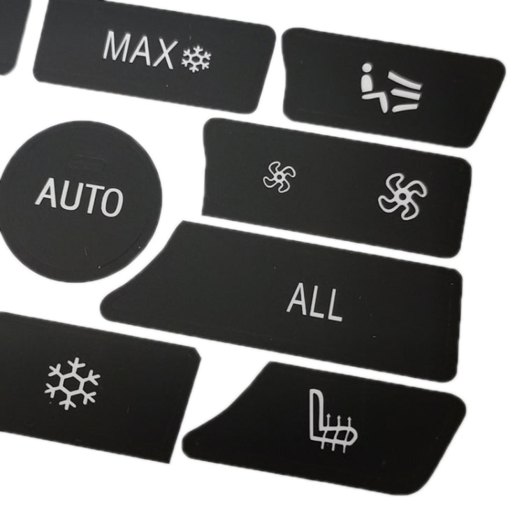 For BMW 5 Series/7 Series/X5/C6/F10/F01/F15 Air Conditioning Button Repair Sticker, Style: B 14pcs No OFF - Decorative Sticker by buy2fix | Online Shopping UK | buy2fix