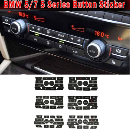 For BMW 5 Series/7 Series/X5/C6/F10/F01/F15 Air Conditioning Button Repair Sticker, Style: A 13pcs No OFF - Decorative Sticker by buy2fix | Online Shopping UK | buy2fix