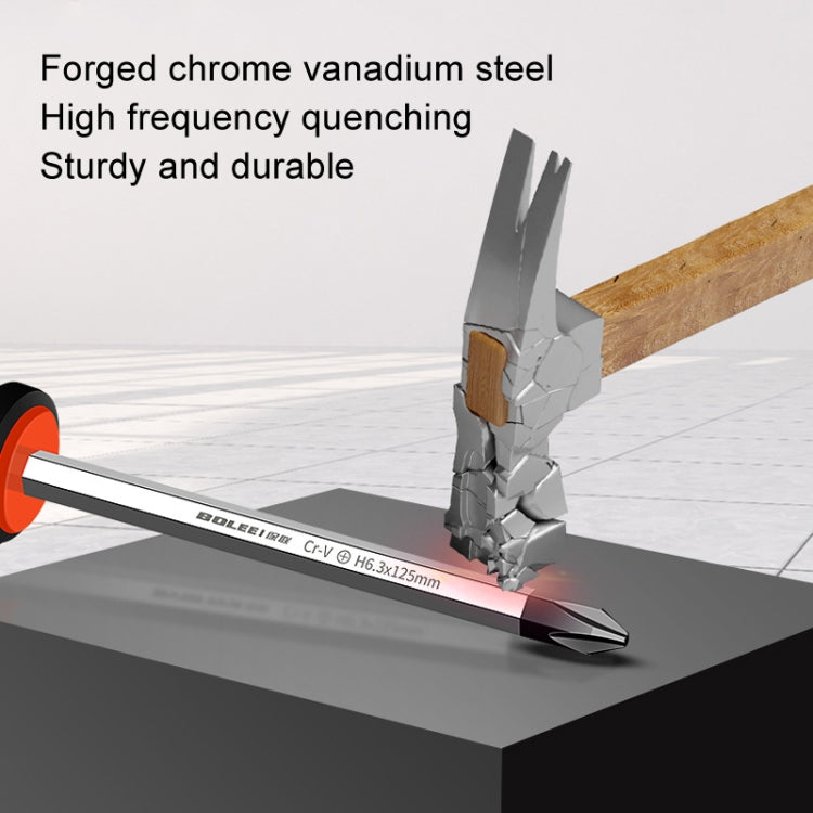 BOLEEI 6.0x150mm Straight Heart Piercing Knockable Screwdriver Convertible Tool - Screwdriver Tools by BOLEEI | Online Shopping UK | buy2fix