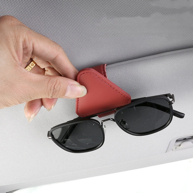 Car Eyeglasses Storage Clip Automobile Sun Visor Sunglasses Carrying Holder(Red) - Sunglasses & Glasses Clips by buy2fix | Online Shopping UK | buy2fix