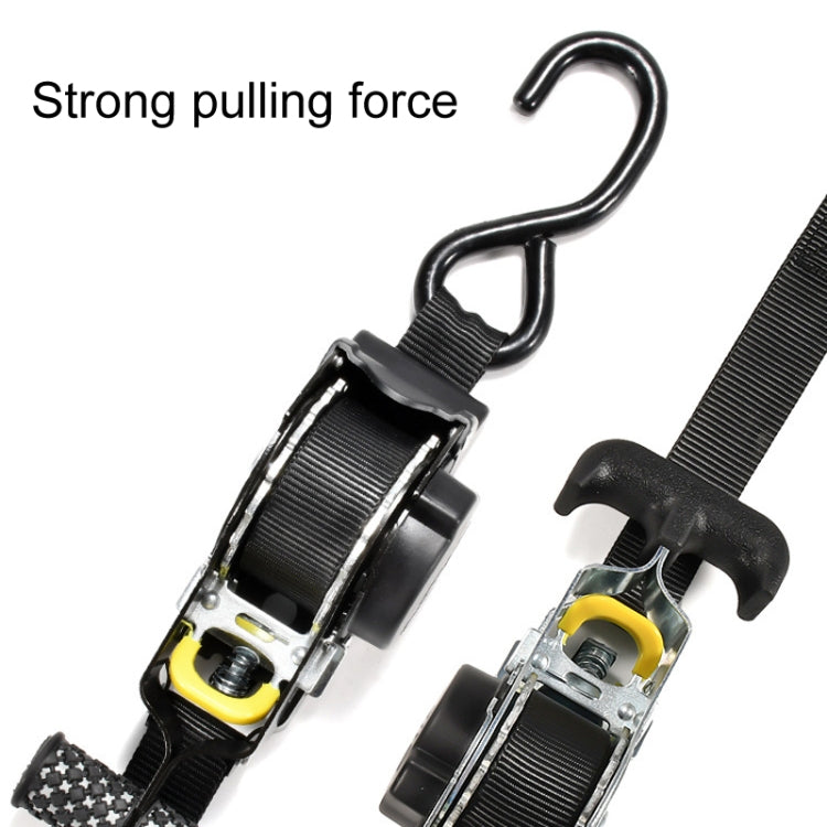 Auto Retract Tensioner Automobile And Motorcycle Cargo Fixing Straps(Black) - Towing Bars by buy2fix | Online Shopping UK | buy2fix