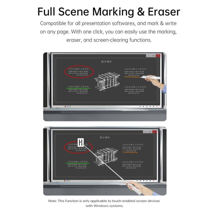 ASING A31 Multi-Functional Presentation Remote With Telescopic Teaching Rod Designed For Touch Screen -  by ASING | Online Shopping UK | buy2fix