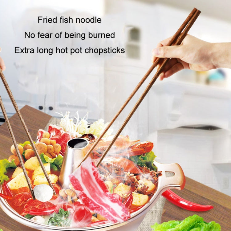 32cm Wooden Extra Long Chopsticks Household Anti-scald Non-slip Chopsticks For Hotpot Frying - Cutlery Sets by buy2fix | Online Shopping UK | buy2fix