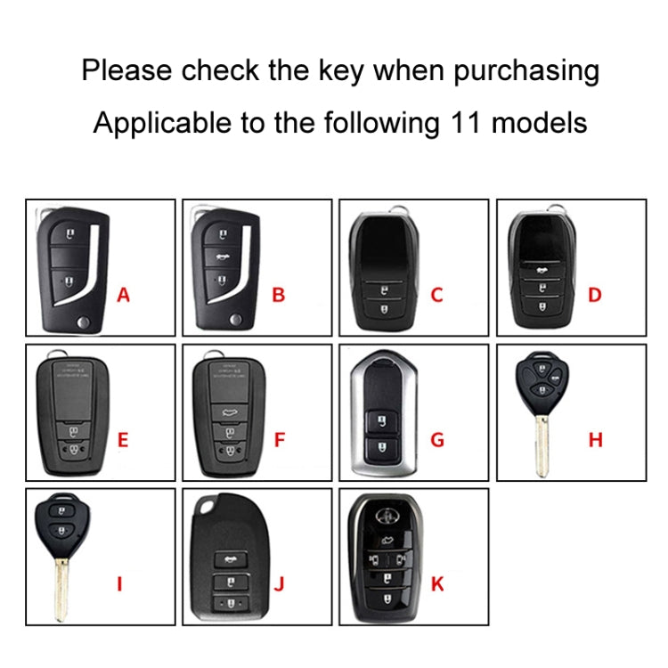 For Toyota Car Key Cover Multifunctional Keychain Anti-lost Number Plate, Style: C - Car Key Cases by buy2fix | Online Shopping UK | buy2fix