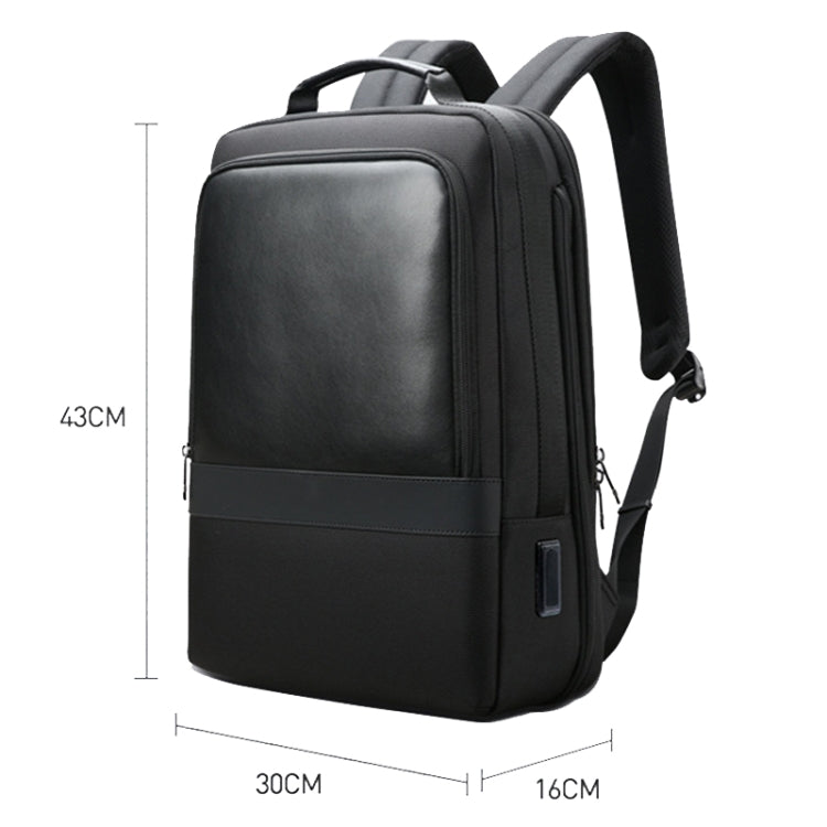 Bopai 61-26111 Large Capacity Business Commuter Laptop Backpack With USB+Type-C Port(Black) - Backpack by Bopai | Online Shopping UK | buy2fix