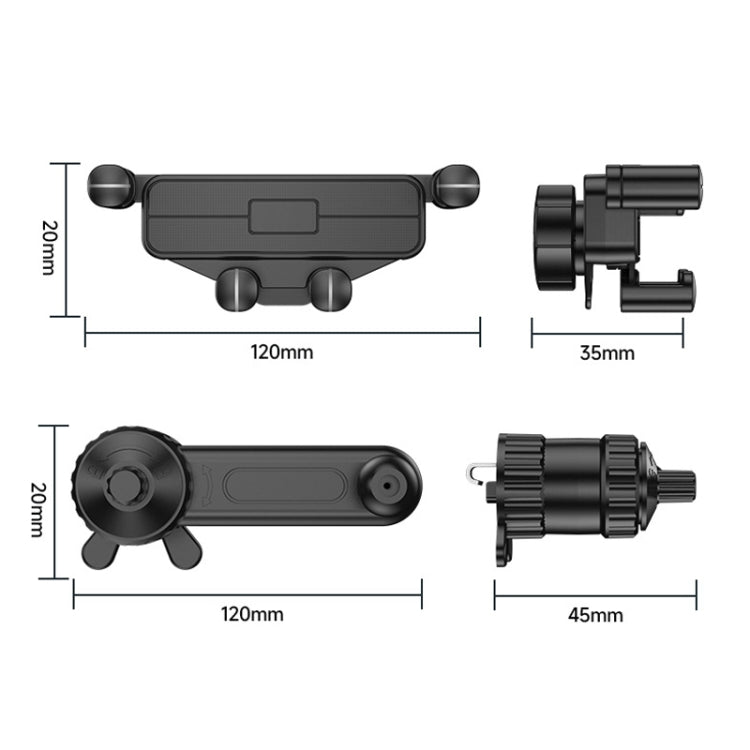 Car Mobile Phone Holder Navigation Air Outlet Support Fixed Bracket(Extension Pole) - Car Holders by buy2fix | Online Shopping UK | buy2fix