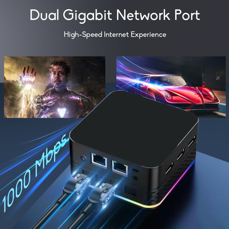 T9 Plus N100 DDR5 16G+0G EU Plug 12th Alder Lake Dual Gigabit LAN+3 HDMI 4K HD Pocket Mini PC - Windows Mini PCs by buy2fix | Online Shopping UK | buy2fix