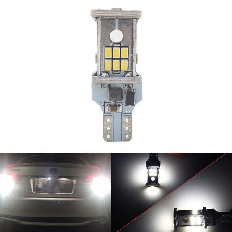 2pcs Automotive LED Reversing Lights Decode Induction Wide Voltage Brake Lights(White) - Brake Lights by buy2fix | Online Shopping UK | buy2fix