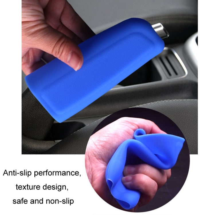 Automotive Silicone Manual Automatic Shift Lever Protective Cover, Size: Handbrake Blue - Shift Knob by buy2fix | Online Shopping UK | buy2fix