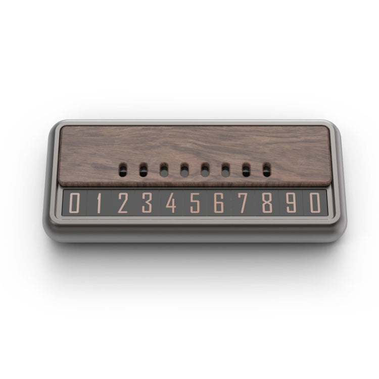 Car Metal Wood Aromatherapy Magnetic Luminous Car Moving Number Plate(Metal+Log) - Parking Card by buy2fix | Online Shopping UK | buy2fix