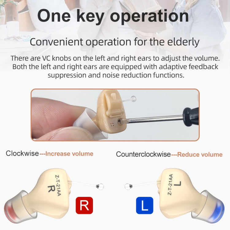 1pair  Invisible In-Ear Hearing Aid Sound Amplifier For The Elderly And Hearing Impaired(Skin) - Hearing Aids by buy2fix | Online Shopping UK | buy2fix