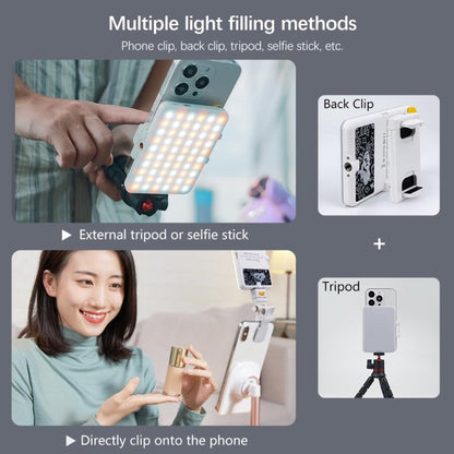 60 LEDs Rechargeable Clip Fill Light With Front & Back Clip Adjusted 3 Light Modes For Phone, Spec: A Type White - Selfie Light by buy2fix | Online Shopping UK | buy2fix