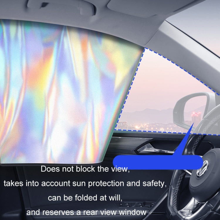 Colorful Titanium Silver Magnetic Car Sun Protection Sunshade Curtain(Driver Seat) - Window Foils & Solar Protection by buy2fix | Online Shopping UK | buy2fix