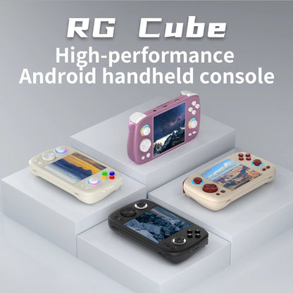 ANBERNIC RG Cube Retro Handheld Game Console With 3.95 Inch Screen T820 CPU Android 13 RGB Light With 256G TF Card(Gray) - Pocket Console by ANBERNIC | Online Shopping UK | buy2fix