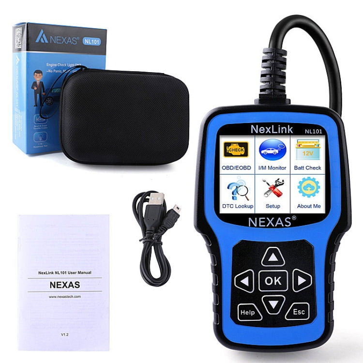 Nexas NL101 Universal OBD2 Scanner Diagnostic Tool & Battery Tester With OBDII - Code Readers & Scan Tools by Nexas | Online Shopping UK | buy2fix