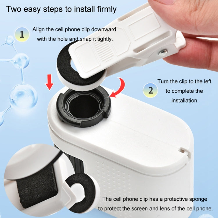 80X Children Mini Portable Microscope Student Antique Jewelry Identification Science Experiment Teaching Toy, Model: With Phone Clip - Digital Microscope by buy2fix | Online Shopping UK | buy2fix