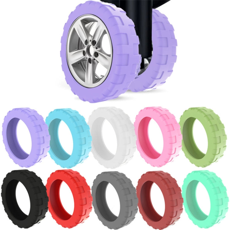 8pcs /Set Luggage Wheel Silicone Protective Cover Swivel Chair Wheel Sound Reducing Cover, Size: Large 5-7cm Wheels(Purple Mixed Blue) - Accessories by buy2fix | Online Shopping UK | buy2fix