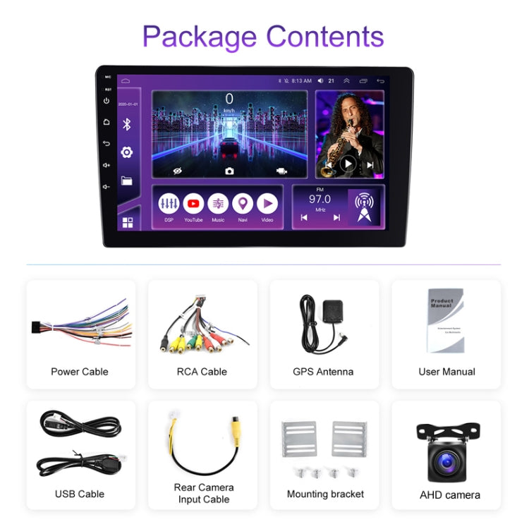 Universal 9 Inch 8 Core CarPlay Android Navigation Car Center Control All-In-One Monitor, Memory: 4+64G(Standard+AHD Camera) - Car MP3 & MP4 & MP5 by buy2fix | Online Shopping UK | buy2fix