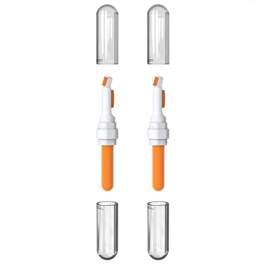 2pcs 3-in-1 Multi-purpose Bluetooth Earphone Cleaning Pen Keyboard Cleaning Brush(Orange) - Other Accessories by buy2fix | Online Shopping UK | buy2fix