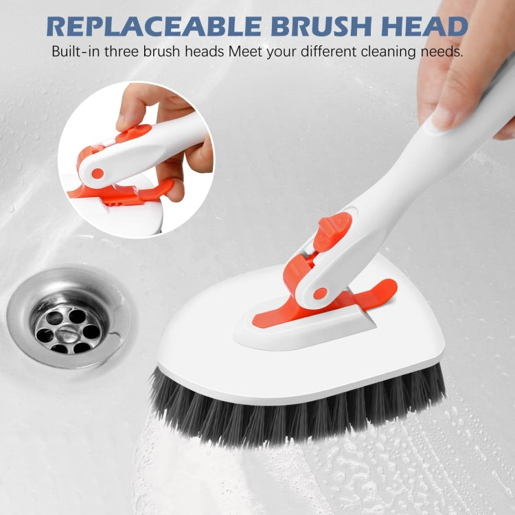 Shower Cleaning Brush With 52 Inch Adjustable Handle Tub Tile Scrubber Brush, Spec: Set 4 - Handheld Cleaner & Mops by buy2fix | Online Shopping UK | buy2fix