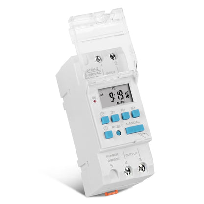 SINOTIMER TM919HK 85-265V AC 16A DIN Rail 4 Pins Voltage Output Digital Switch Timer Automatic Cycle Timing Controller - Switch by SINOTIMER | Online Shopping UK | buy2fix