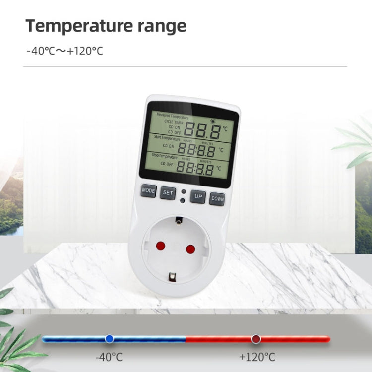 Intelligent Digital Thermostat Countdown Temperature Control Switch Socket Timing Temperature Controller(UK) - Smart Socket by buy2fix | Online Shopping UK | buy2fix