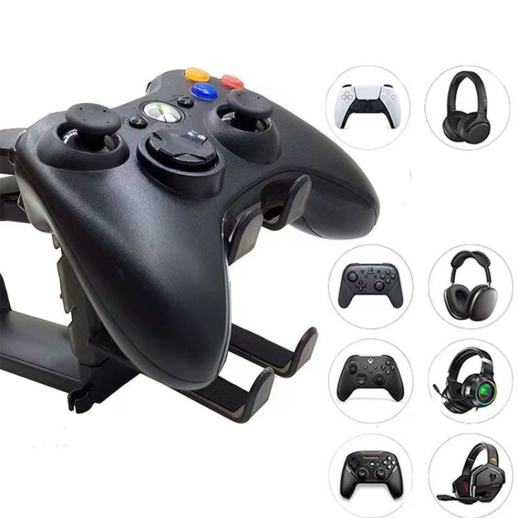 360 Degree Rotation Headset Bracket With Game Handle Organizer(Black) - Headset Stand by buy2fix | Online Shopping UK | buy2fix