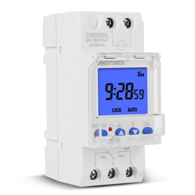 SINOTIMER TM928SAKL 85-265V 16A  1 Second to 168 Hours Programmable Electronic Time Switch - Switch by SINOTIMER | Online Shopping UK | buy2fix