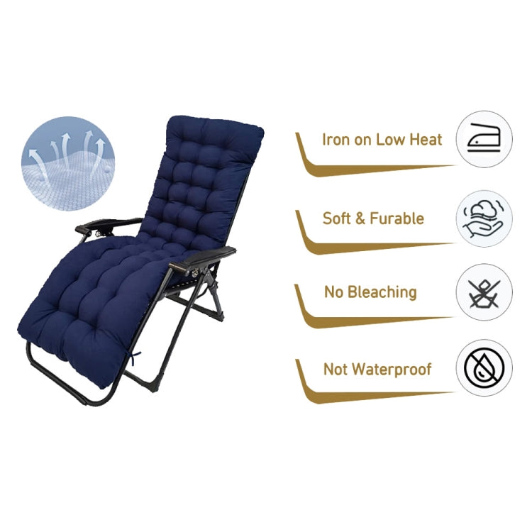 170x53x8cm Thickened Slip-on Home Recliner Cushion Garden Rocking Chair Cushion(Navy Blue) - Cushions & Pillows by buy2fix | Online Shopping UK | buy2fix