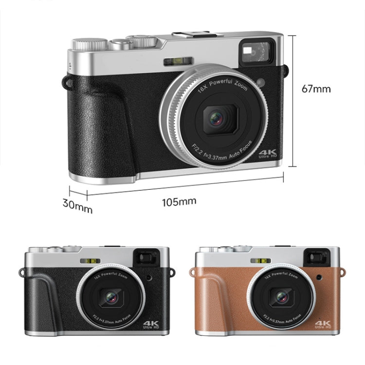 DC202L 2.8-Inch 4K HD 16X Zoom Photography Digital Camera Home SLR Camera, Color: Brown US Plug - Children Cameras by buy2fix | Online Shopping UK | buy2fix