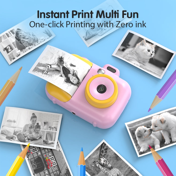 2.4-Inch Smart Digital Kids Thermal Printing Camera With Printing Paper, Color: 503J Pink Fixed Focus - Children Cameras by buy2fix | Online Shopping UK | buy2fix