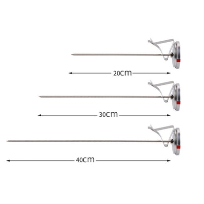 20cm Long Stem Stainless Steel Thermometer with Pot Clip for Frying, Cooking, Turkey, Food, Milk - Cooking Thermometers by buy2fix | Online Shopping UK | buy2fix