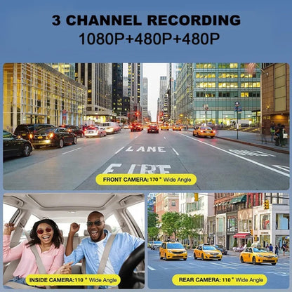 High-Definition Night Vision Driving Recorder, Model: Triple Recording With WIFI Mobile Playback - Car DVRs by buy2fix | Online Shopping UK | buy2fix