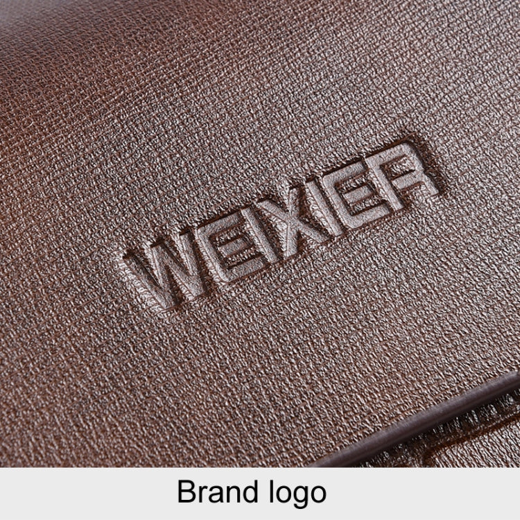 WEIXIER W129 Men Magnetic Buckle Anti-Theft Clutch Bag Large Capacity Multi-Card Wallet(Brown) - Wallets by WEIXIER | Online Shopping UK | buy2fix