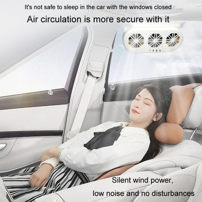 USB Plug-In Car Window Exhaust Fan Car Air Circulation Cooling Ventilation Fan, Color: Solar Black - Heating & Fans by buy2fix | Online Shopping UK | buy2fix