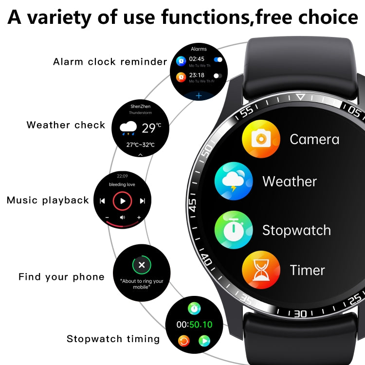 F207 Smart Watch 1.35-Inch Narrow Edge Screen Supports Bluetooth Calls / 24H Health Monitoring / 150+ Sports Modes, Color: Silver 3-Beads Steel - Smart Watches by buy2fix | Online Shopping UK | buy2fix