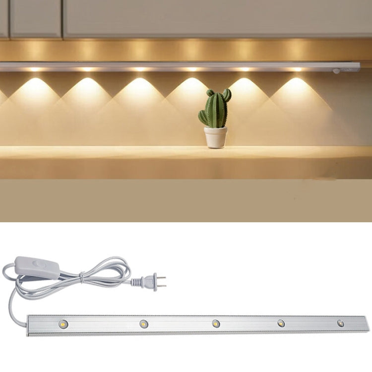 30cm 220V CN Plug Wardrobe Cabinet Lamp LED Light Bar With Button Switch(Warm White) - LED Blubs & Tubes by buy2fix | Online Shopping UK | buy2fix