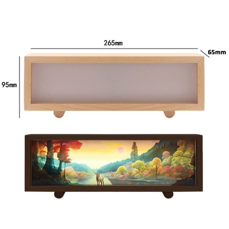 Warm Light Touch Control Wooden Acrylic Atmosphere Lightbox Decoration Painting Night Light(Beech) - Night Lights by buy2fix | Online Shopping UK | buy2fix