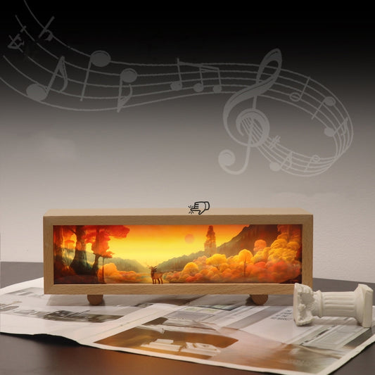 Bluetooth Music Wooden Acrylic Atmosphere Lightbox Decoration Painting Night Light - Night Lights by buy2fix | Online Shopping UK | buy2fix