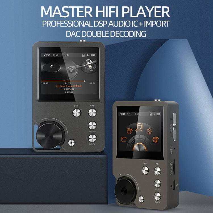 With 128GB TF Card HIFI Lossless DSD256 Music Player Sports MP3(Silver Gray) - MP3 Player by buy2fix | Online Shopping UK | buy2fix