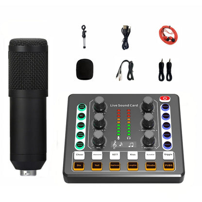 M8 Recording And Singing Live Bluetooth Sound Card Set, Color: Black Tripod - Live Sound Effects Processors by buy2fix | Online Shopping UK | buy2fix