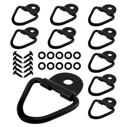 10pcs /Set Trailer ATV Bolt-on Hook Truck Cargo Tie-down Ring - Towing Bars by buy2fix | Online Shopping UK | buy2fix