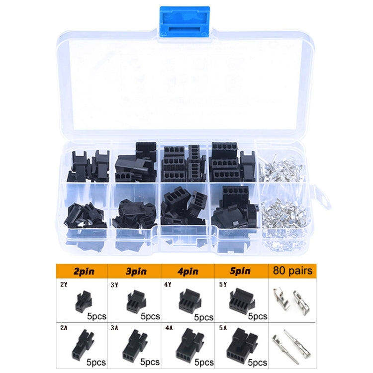 200pcs /Box JST-SM 2.54mm Pitch 2/3/4/5Pin Male/Female Header Connectors Adaptor - Terminal connectors by buy2fix | Online Shopping UK | buy2fix